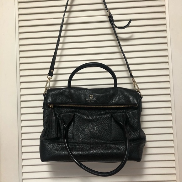 kate spade Handbags - kate spade black leather bag